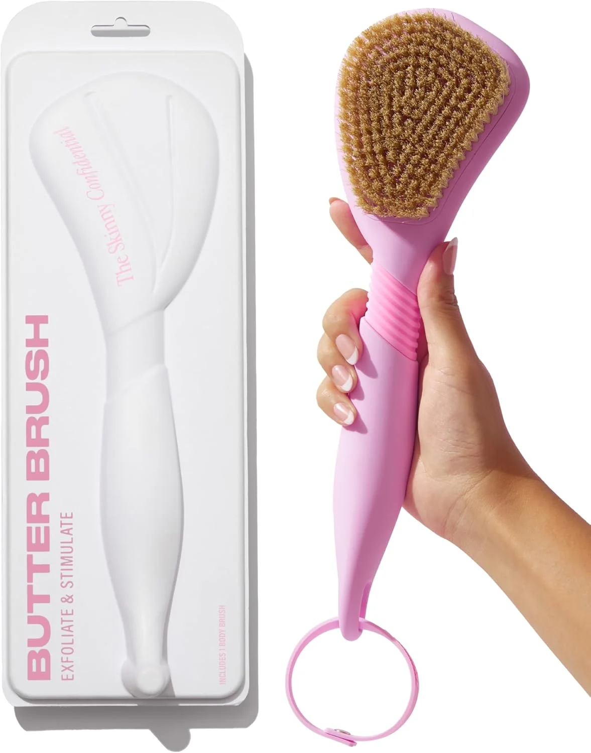 براش کره ای Skinny Confidential - براش خشک، کاهش التهاب و سلولیت، افزایش گردش خون، لایه بردار بدن، مراقبت از بدن، اسکرابر پوست، لایه بردار پوست برای بدن