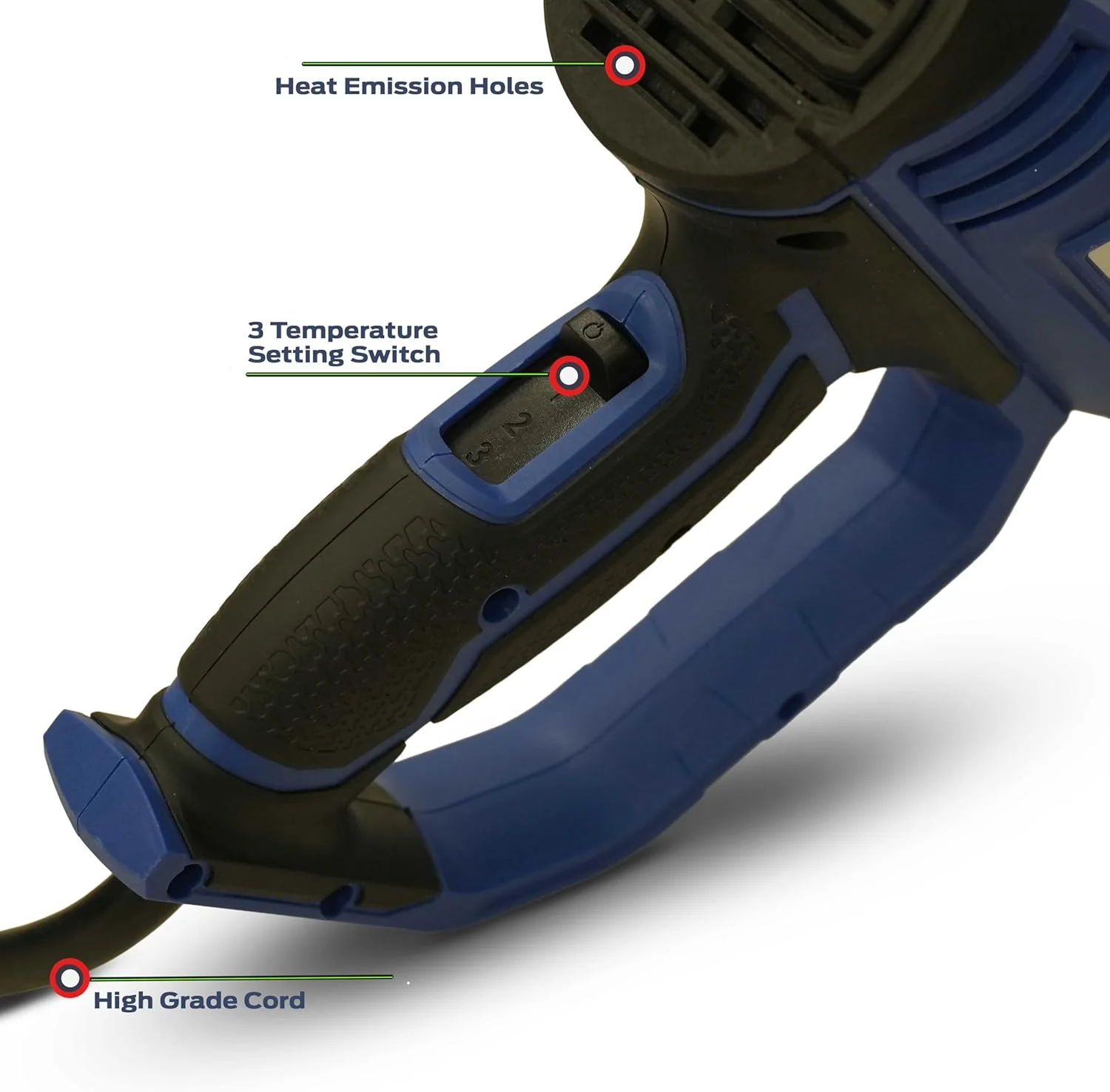 تفنگ حرارتی 2000 وات VTOOLS با 6 عدد لوازم جانبی، تنظیمات دمای دوگانه، تفنگ هوای گرم برای شرینک کردن، رنگ زدایی، PVC، کاردستی، 350 درجه سانتیگراد - 600 درجه سانتیگراد قابل تنظیم، جریان هوای 300-500 لیتر در دقیقه، آبی، VT1113 تفنگ حرارتی 2000 وات VTOOLS با 6 عدد لوازم جانبی، تنظیمات دمای دوگانه، تفنگ هوای گرم برای شرینک کردن، رنگ زدایی، PVC، کاردستی، 350 درجه سانتیگراد - 600 درجه سانتیگراد قابل تنظیم، جریان هوای 300-500 لیتر در دقیقه، آبی، VT1113