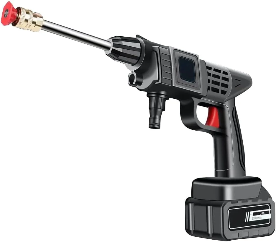 کارواش بی سیم تفنگی آب پرفشار خانگی تجاری قابل حمل قابل شارژ باتری لیتیومی ابزار نظافت برقی