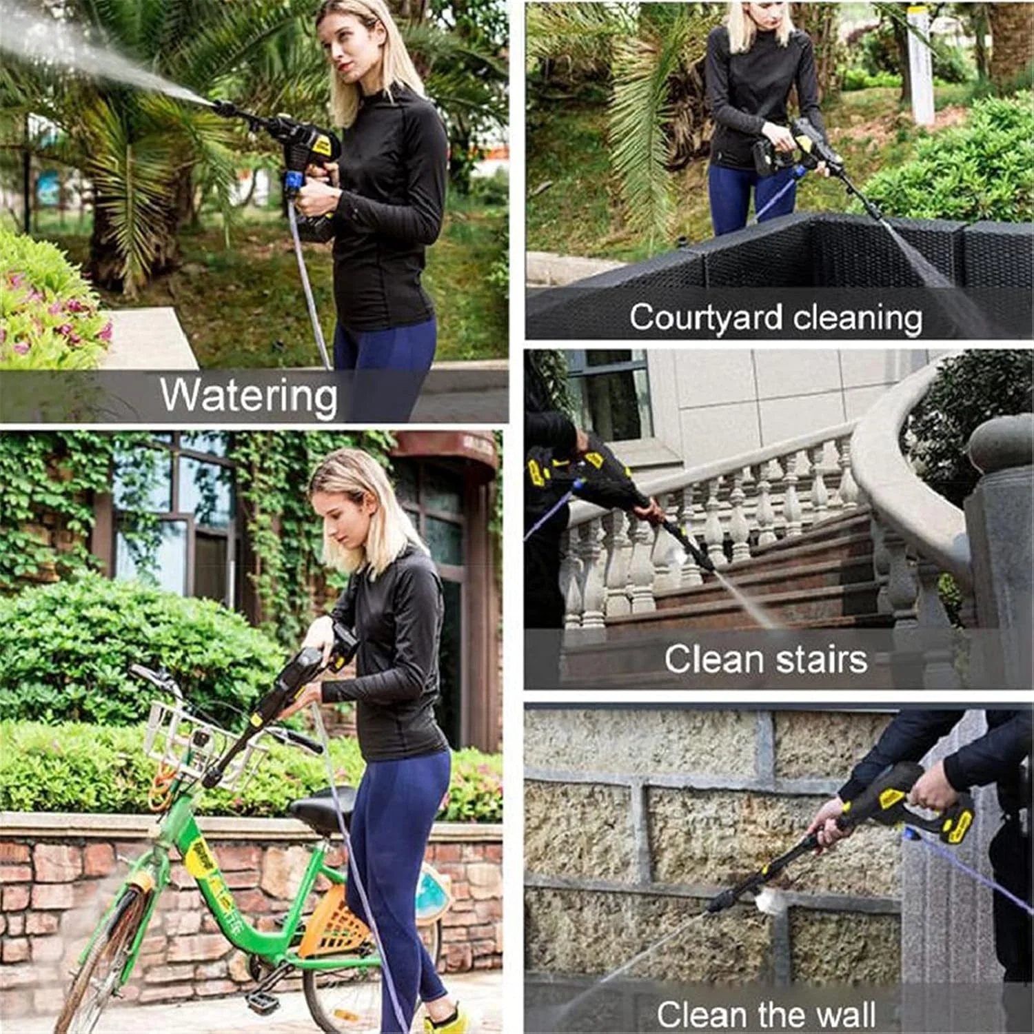 تفنگ آب پاش بی سیم ولتاژ بالا با باتری لیتیومی، کارواش، پمپ آب فشار قوی، دستگاه کارواش شارژی، تفنگ آب پاش کارواش، 40 ولت