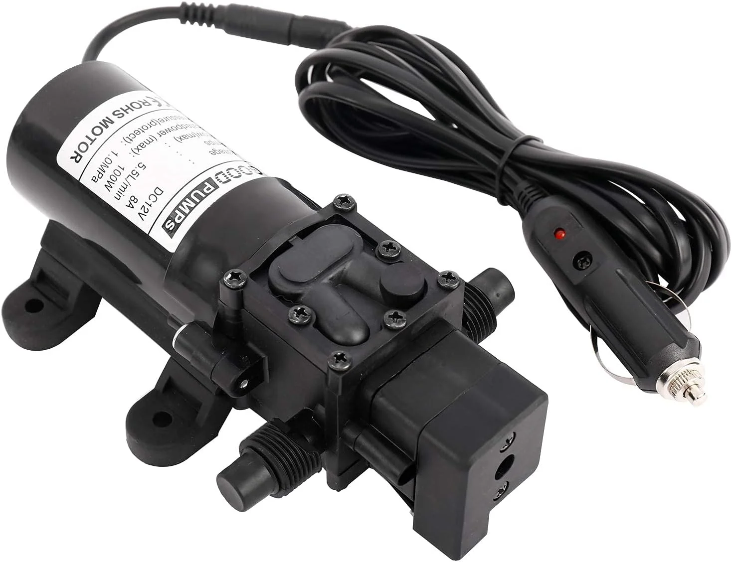 پمپ شستشوی خودرو WerkWeit dape PetierWeit، پمپ کارواش DC 12V 100W با فشار بالا 145 PSI، پمپ شستشوی قابل حمل خود مکش با کیت واشر برقی