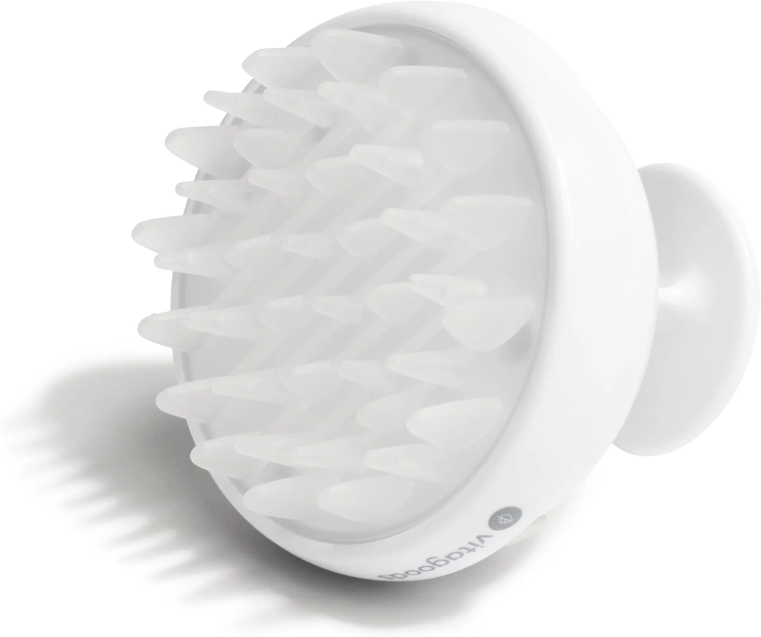 برس ماساژور شامپو سر ویتاگودز - ماساژور دستی ویبره، دستگاه ضد آب - سفید