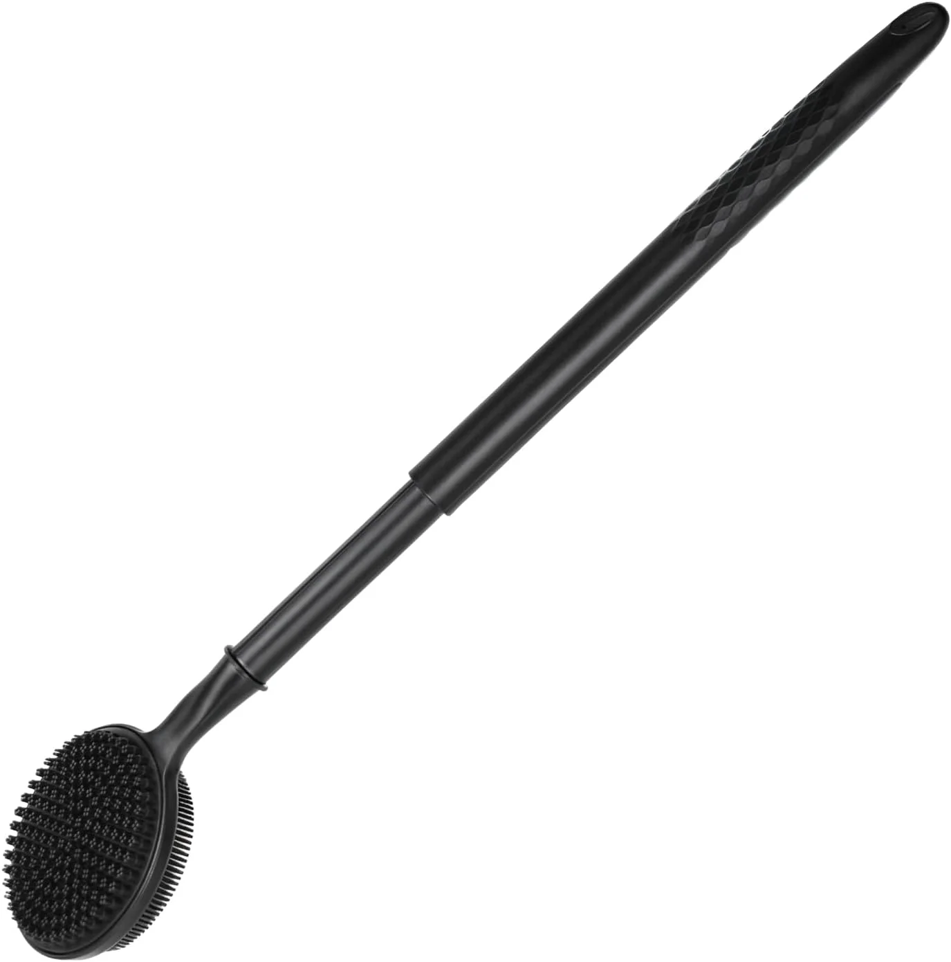 لیف سیلیکونی بدن Wiseten، برس بدن با دسته جمع‌شونده بلند 43 تا 60 سانتی‌متری، برس دوش دو طرفه برای لایه‌برداری و ماساژ بدن، تولید کف غنی برای آقایان و بانوان