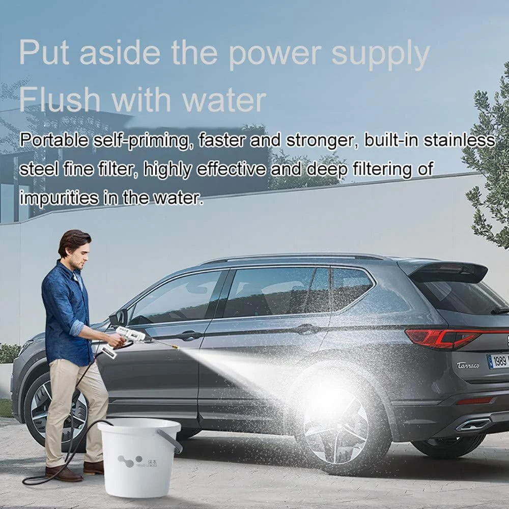 کارواش فشار قوی شارژی Zdcdy برای خودرو، اسپری شوی قابل حمل فشار قوی خودرو با شارژر باتری و لوازم جانبی، پمپ شوی چند منظوره برای شستشوی خودرو و نظافت باغ، 48VA