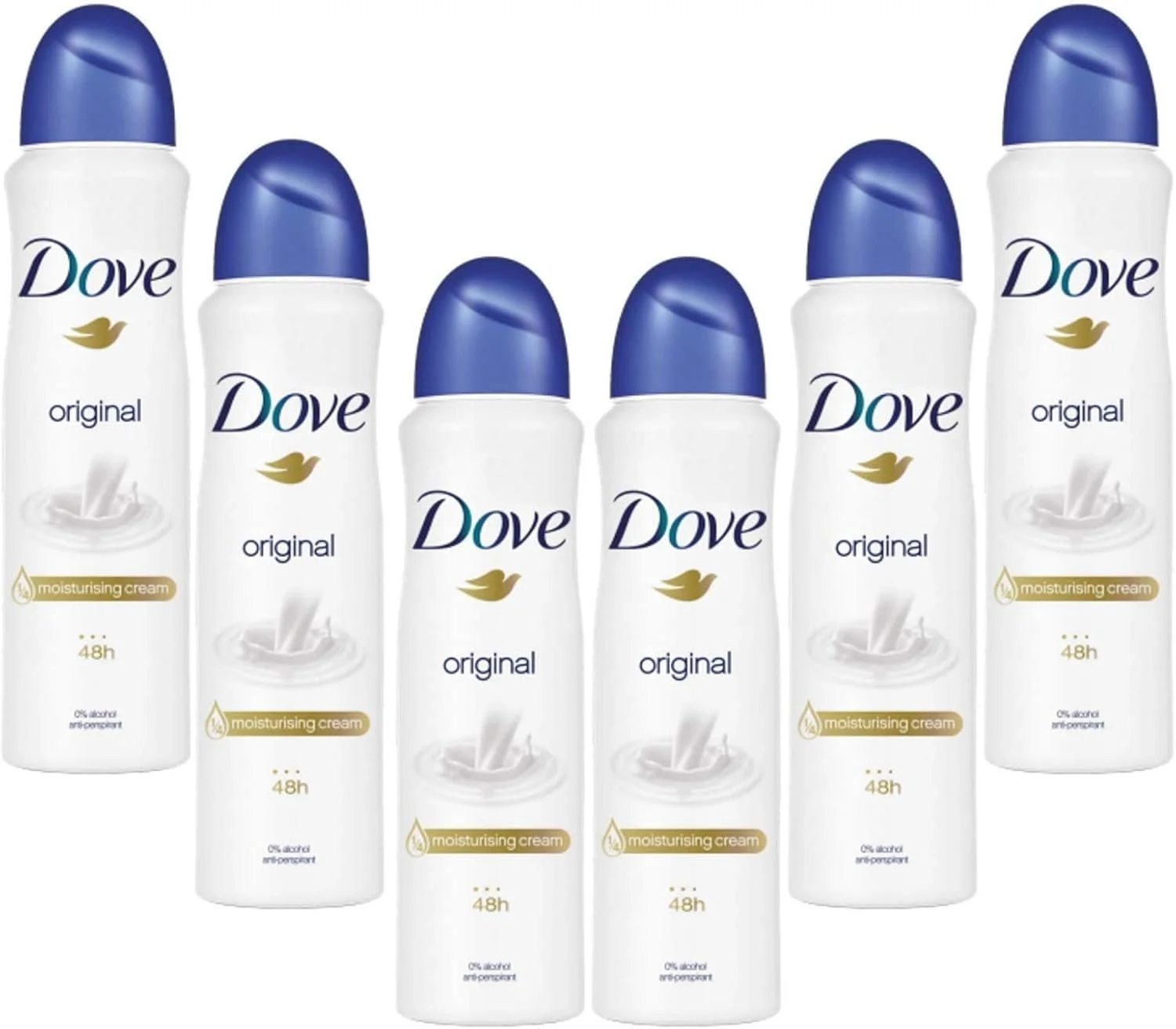 اسپری ضد تعریق دئودورانت Dove Original، 250 میلی لیتر، بسته 6 عددی