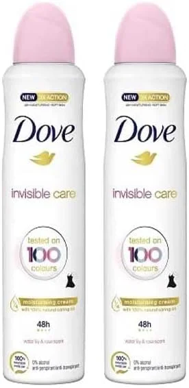 اسپری ضد تعریق زنانه داو Invisible Care با رایحه گل، 250 میلی لیتر، بسته 2 عددی