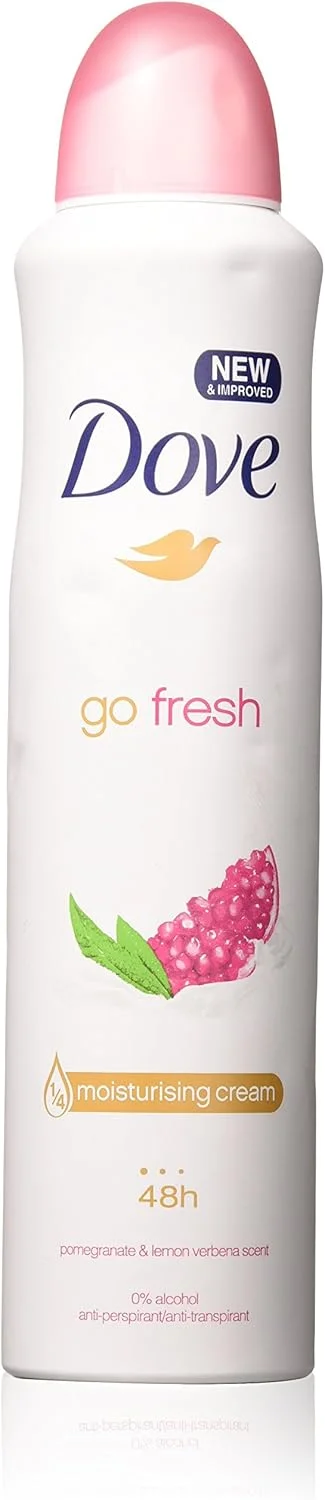 اسپری ضد تعریق بدن داو Go Fresh با رایحه انار و لیمو وربنا 250 میلی لیتر - بسته 2 عددی