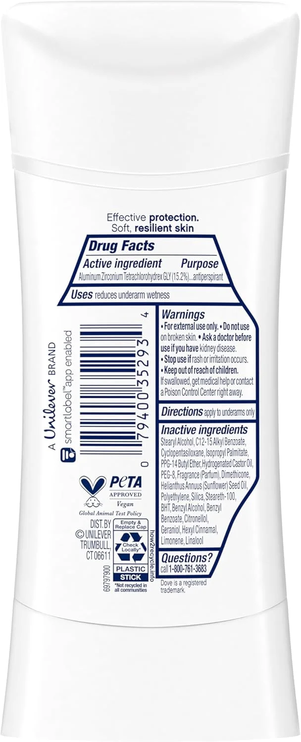 استیک ضد تعریق و خوشبو کننده داو Advanced Care Beauty Finish برای بانوان، محافظت 48 ساعته و زیر بغل های نرم و راحت، 74 گرم (بسته 4 عددی)