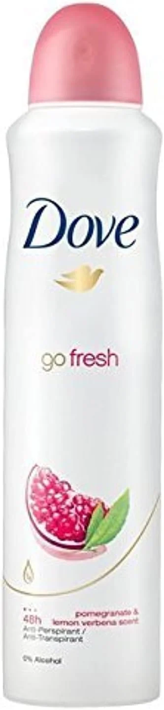 اسپری ضد تعریق زنانه داو مدل Go Fresh با رایحه انار و لیمو، 250 میلی لیتر، بسته 6 عددی