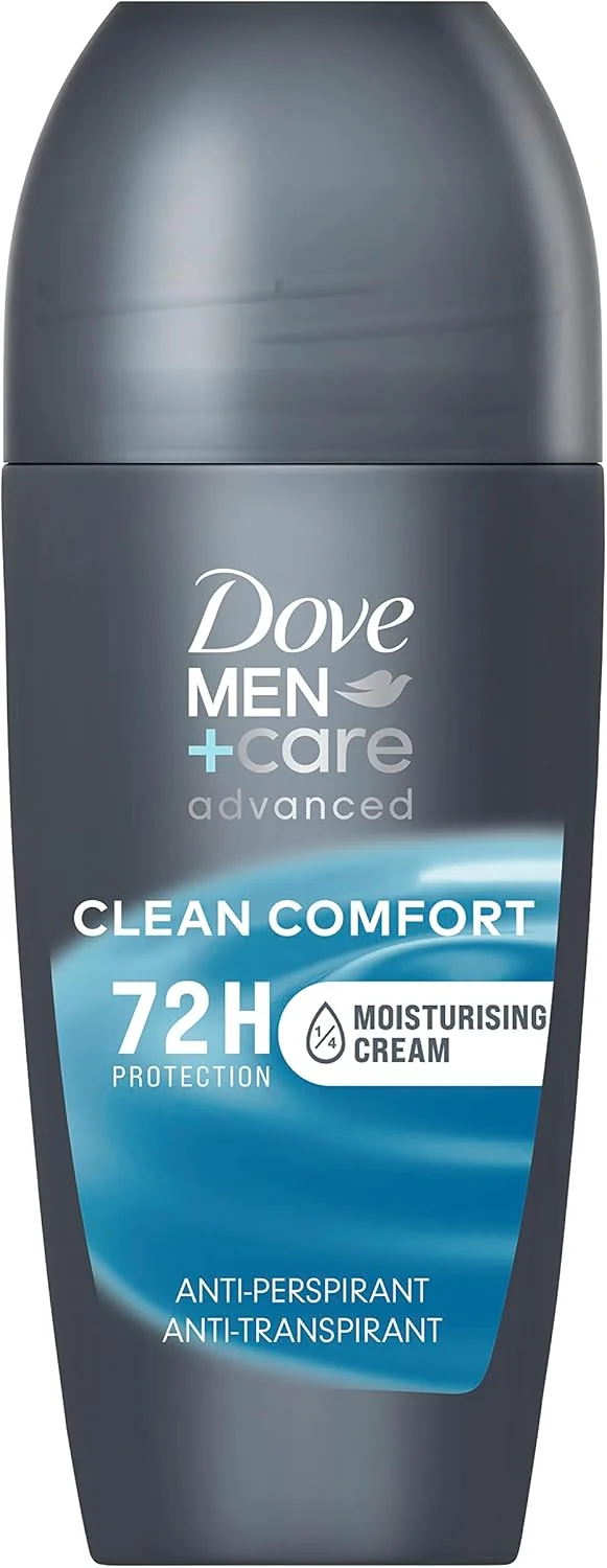 دئودورانت ضد تعریق مردانه داو من+کر مدل Clean Comfort Advanced با ماندگاری 72 ساعته و محافظت در برابر بوی بدن و رطوبت زیر بغل با فناوری سه گانه 50 میلی لیتر