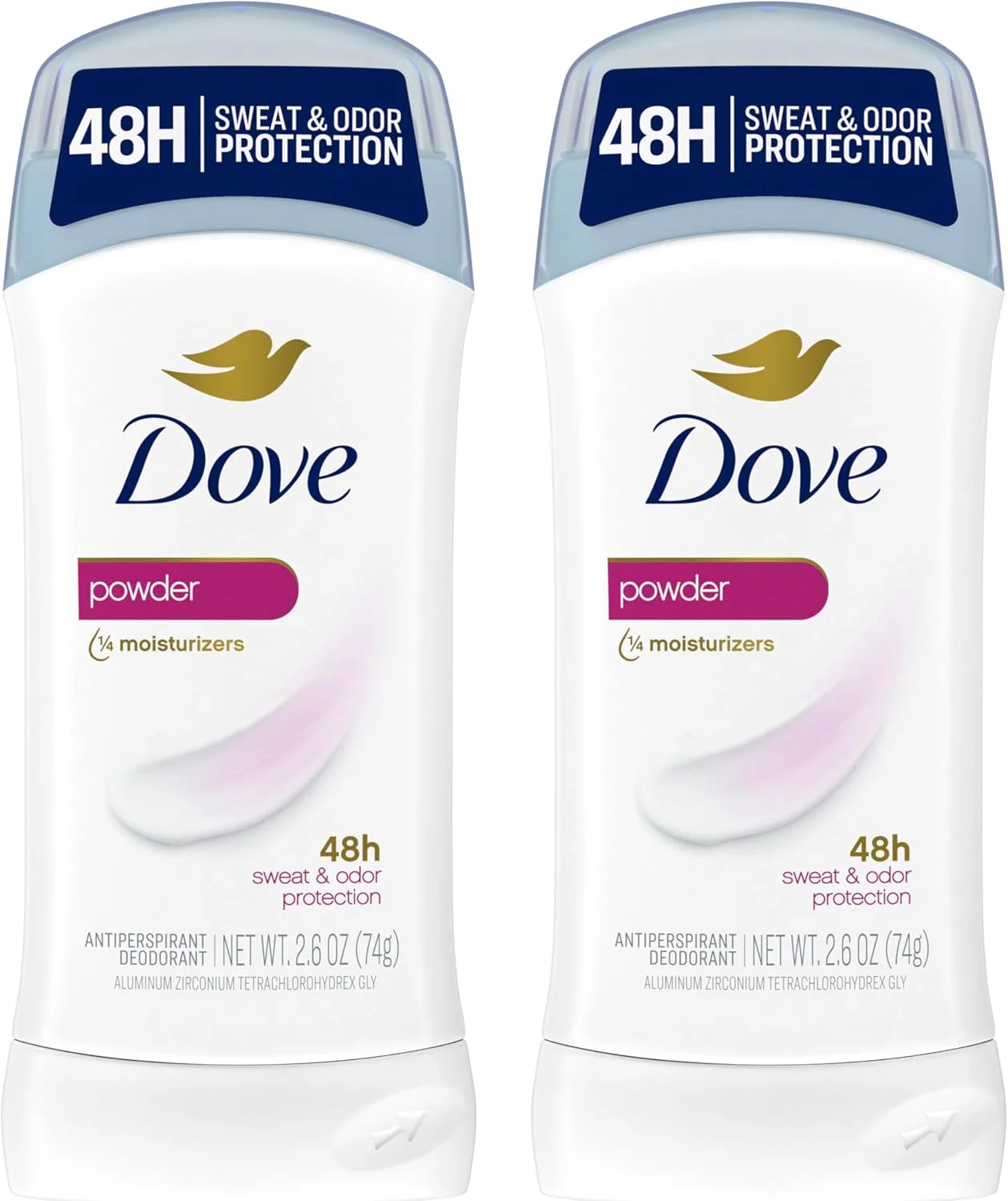 دئو دورانت ضد تعریق Dove Invisible Solids، پودری، 74 گرمی، بسته دوتایی