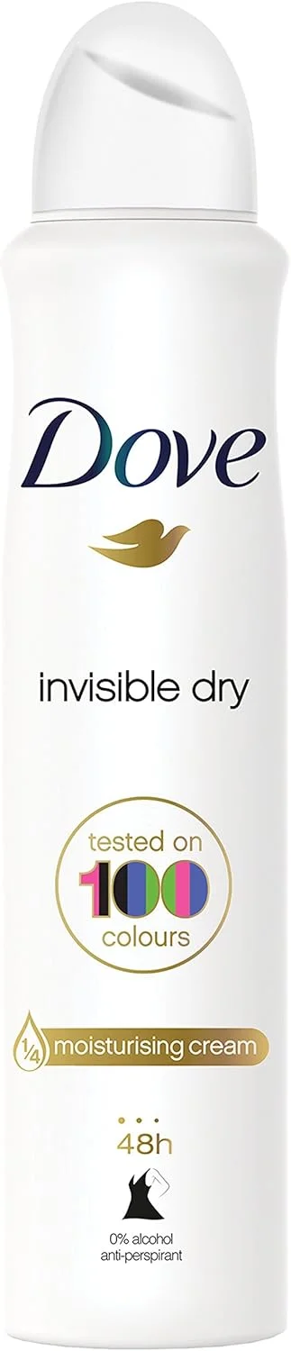 اسپری ضد تعریق فشرده داو Invisible Dry، دئودورانت ضد عرق برای مردان و زنان با رایحه خنک، تازه و تمیز، محافظت 48 ساعته (250 میلی لیتر)