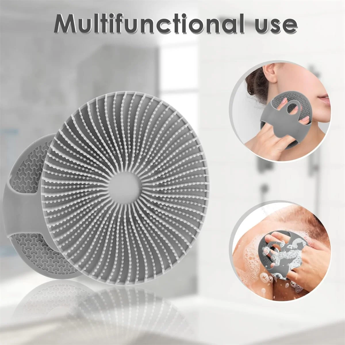 لیف بدن سیلیکونی TERRIFI، برس حمام لایه بردار چند منظوره برای استفاده در حمام، دسته ارگونومیک ضد لغزش و فوم آسان تر محصول