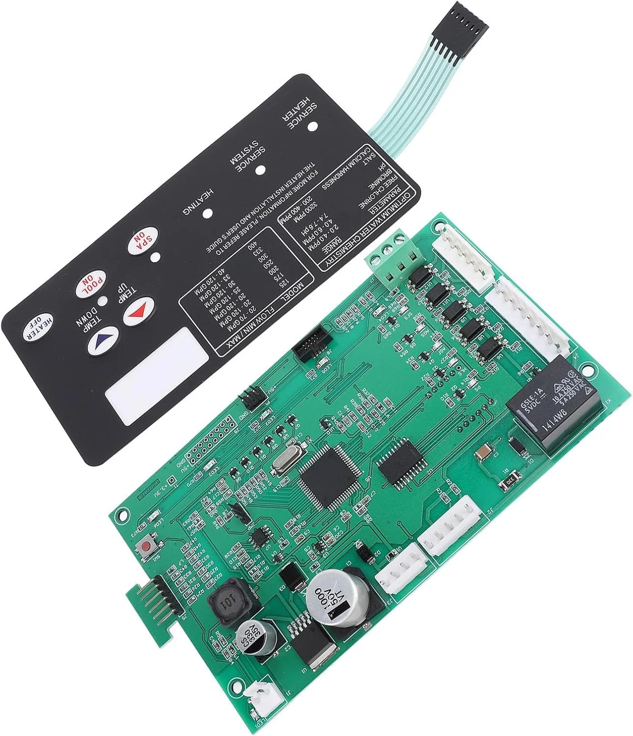 برد کنترل گرمکن استخر Brilluxa، پنل غشایی سوئیچ، سازگار با گرمکن استخر و اسپا سری Pentair MasterTemp NA LP، جایگزینی برد مدار 42002‑0007S، سیستم گرمایش استخر