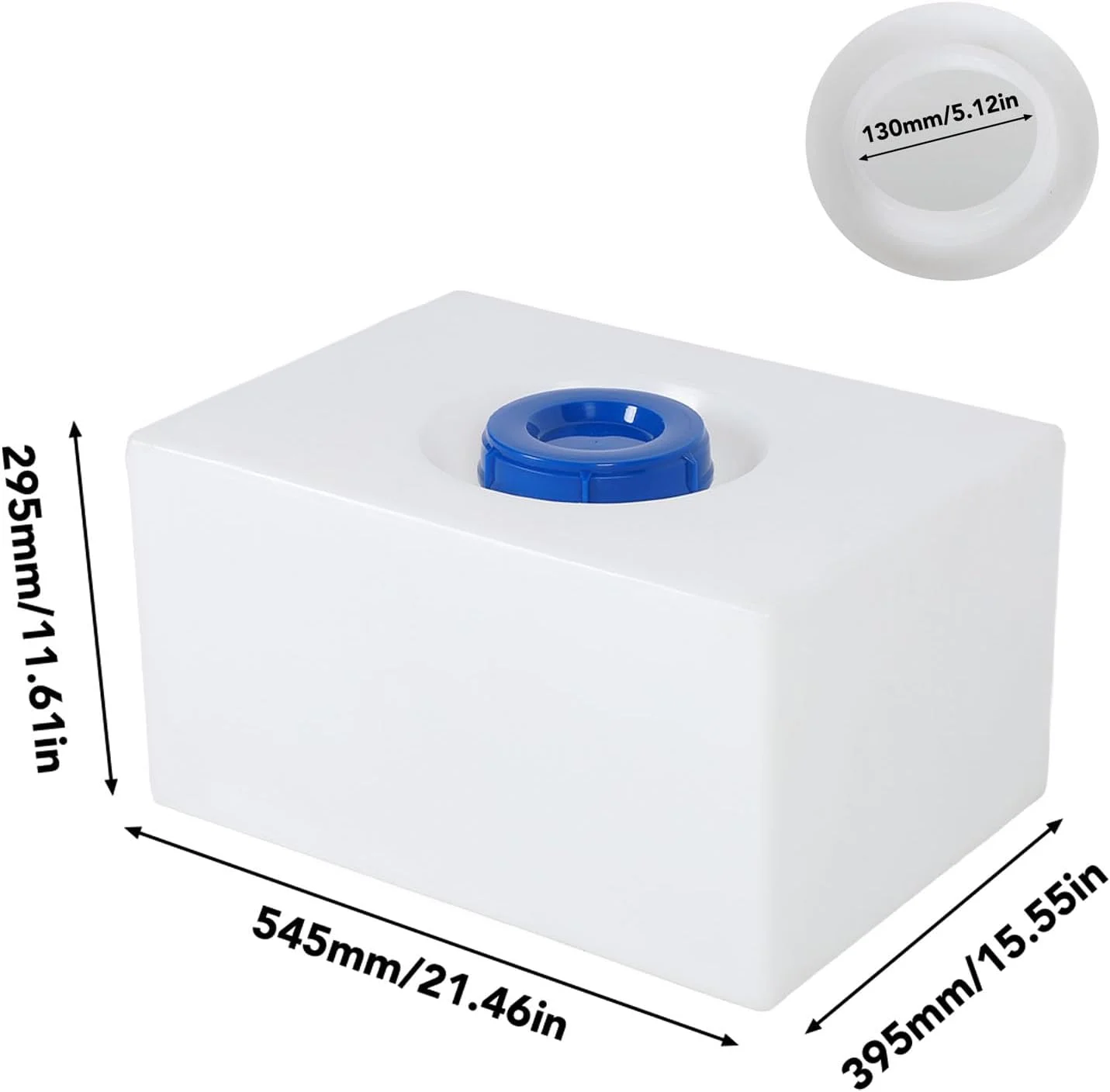 مخزن ذخیره آب RV بریلوکسا، مخزن نگهدارنده آب 17 گالنی با درجه غذایی PE، سازگار با تریلرها، قایق ها، قایق های تفریحی، مخزن آب با درب آب بندی