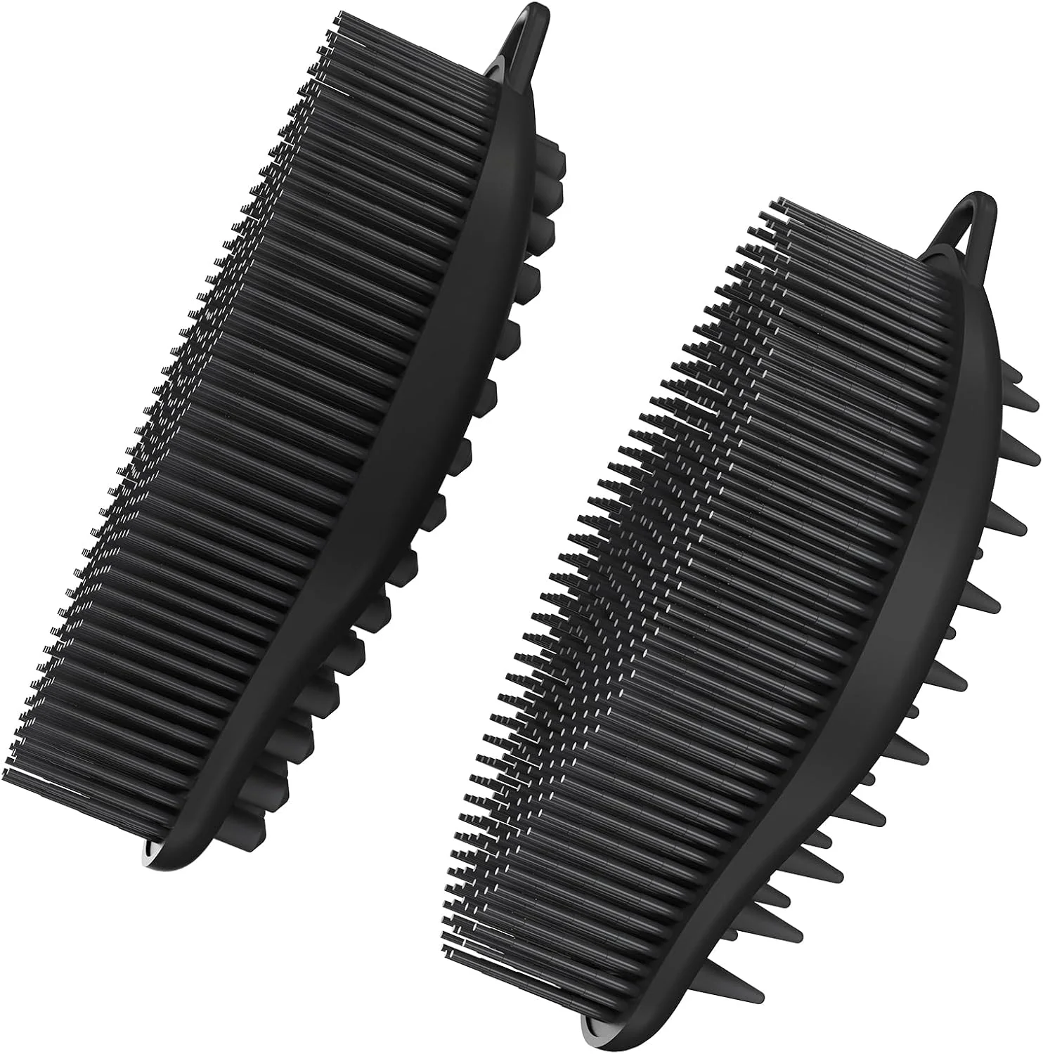 لیف سیلیکونی - اسکرابر لایه بردار بدن 2 عددی، لیف سیلیکونی نرم دو طرفه برای تمیز کردن و ماساژ بدن، برس حمام ملایم با کف مناسب برای انواع پوست