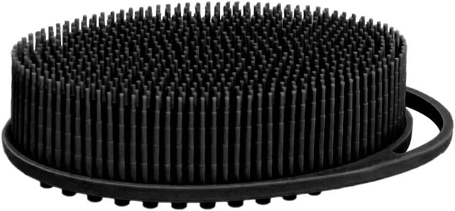 لیف سیلیکونی بدن، برس حمام و شامپو، لایه بردار و مناسب برای پوست های حساس، آقایان و بانوان - مشکی