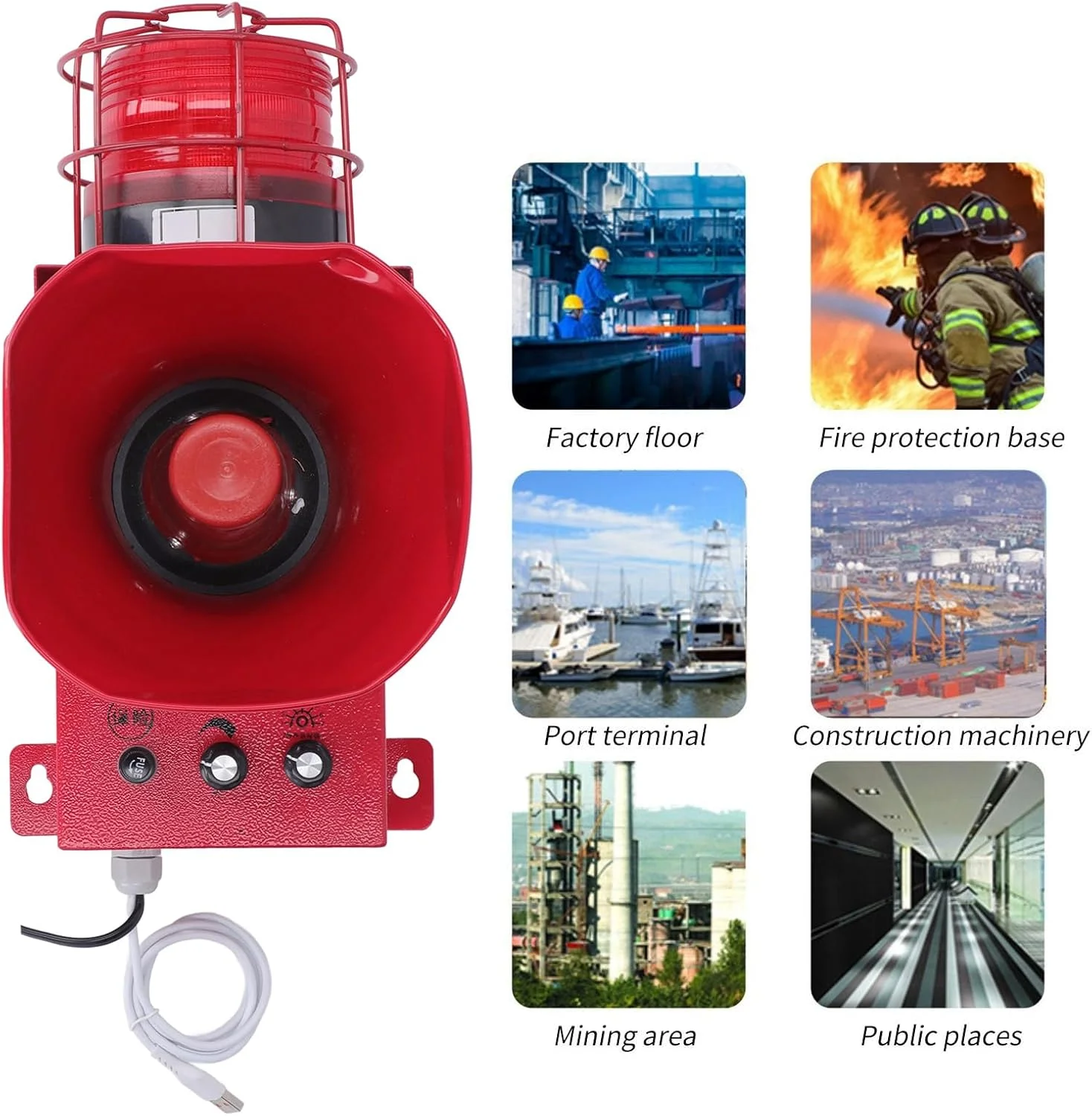 آژیر صنعتی بریلوکسا، بوق نور صدا در فضای باز 180dB، چراغ هشدار دهنده بارق اضطراری ضد آب، آژیر هشدار، چراغ ایمنی چشمک زن، چراغ سیگنال اضطراری (DC12V) آژیر صنعتی بریلوکسا، بوق نور صدا در فضای باز 180dB، چراغ هشدار دهنده بارق اضطراری ضد آب، آژیر هشدار، چراغ ایمنی چشمک زن، چراغ سیگنال اضطراری (DC12V)