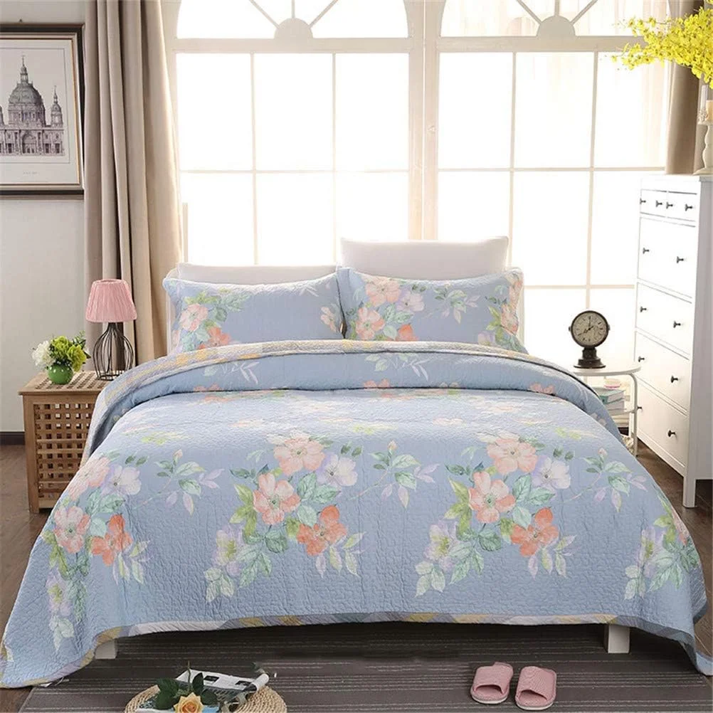 روتختی لحافی دو رو ZDmalt، سبک پاستورال نوردیک، روتختی سبک وزن 230 x 245 سانتی متر به همراه 2 روبالشتی، صورتی، 200 x 230 سانتی متر