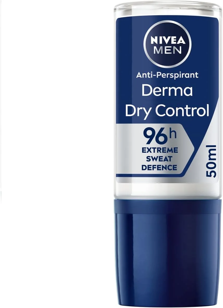 رول ضد تعریق مردانه نیوآ مدل Derma Dry Control با ماندگاری 96 ساعته (50 میلی لیتر)، دئودورانت قوی مردانه با محافظت از پوست و دفاع در برابر تعریق و بوی نامطبوع
