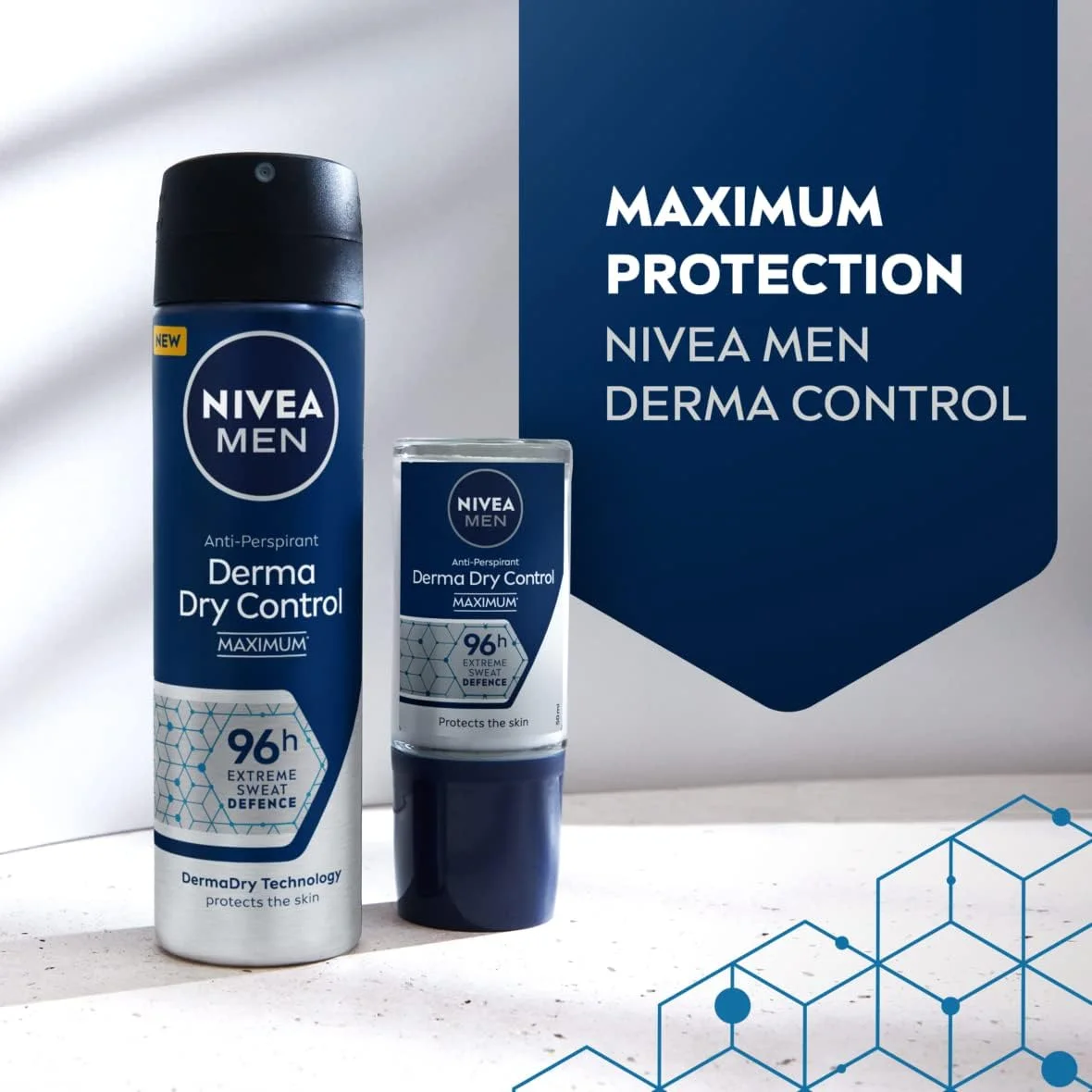 رول ضد تعریق مردانه نیوآ مدل Derma Dry Control با ماندگاری 96 ساعته (50 میلی لیتر)، دئودورانت قوی مردانه با محافظت از پوست و دفاع در برابر تعریق و بوی نامطبوع رول ضد تعریق مردانه نیوآ مدل Derma Dry Control با ماندگاری 96 ساعته (50 میلی لیتر)، دئودورانت قوی مردانه با محافظت از پوست و دفاع در برابر تعریق و بوی نامطبوع