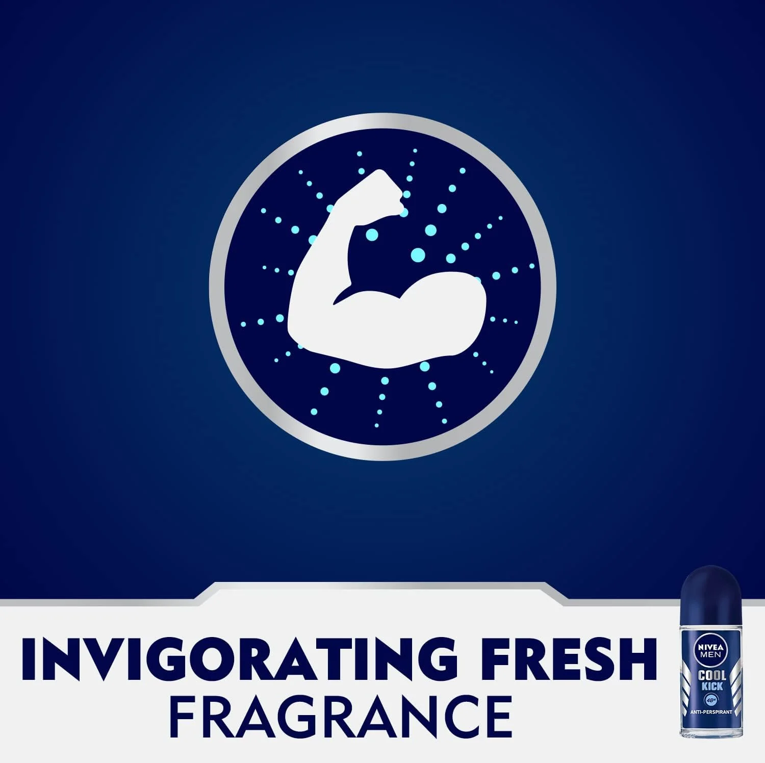 NIVEA MEN Deodorant Roll-on for Men, Cool Kick Fresh Scent, 50ml NIVEA MEN Deodorant Roll-on for Men, Cool Kick Fresh Scent, 50ml