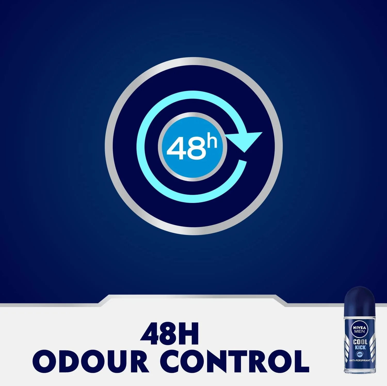 NIVEA MEN Deodorant Roll-on for Men, Cool Kick Fresh Scent, 50ml NIVEA MEN Deodorant Roll-on for Men, Cool Kick Fresh Scent, 50ml
