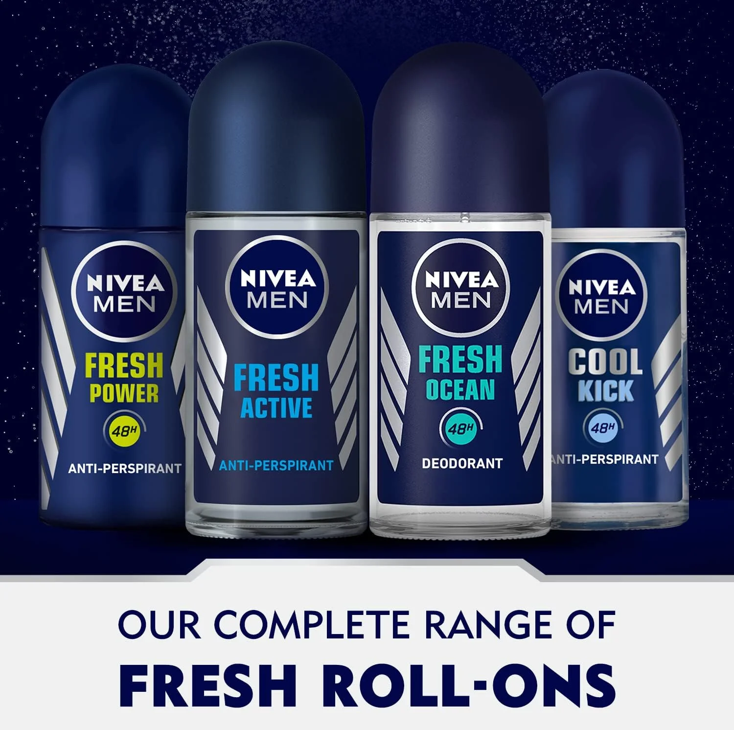 NIVEA MEN Deodorant Roll-on for Men, Cool Kick Fresh Scent, 50ml NIVEA MEN Deodorant Roll-on for Men, Cool Kick Fresh Scent, 50ml
