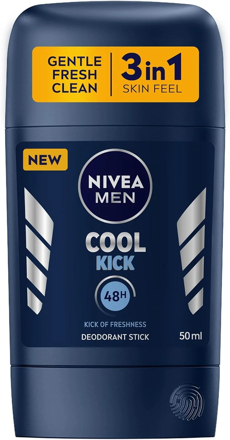 استیک ضد تعریق مردانه نیوآ مدل Cool Kick با رایحه طراوت بخش، محافظت 48 ساعته، 50 میلی لیتر استیک ضد تعریق مردانه نیوآ مدل Cool Kick با رایحه طراوت بخش، محافظت 48 ساعته، 50 میلی لیتر