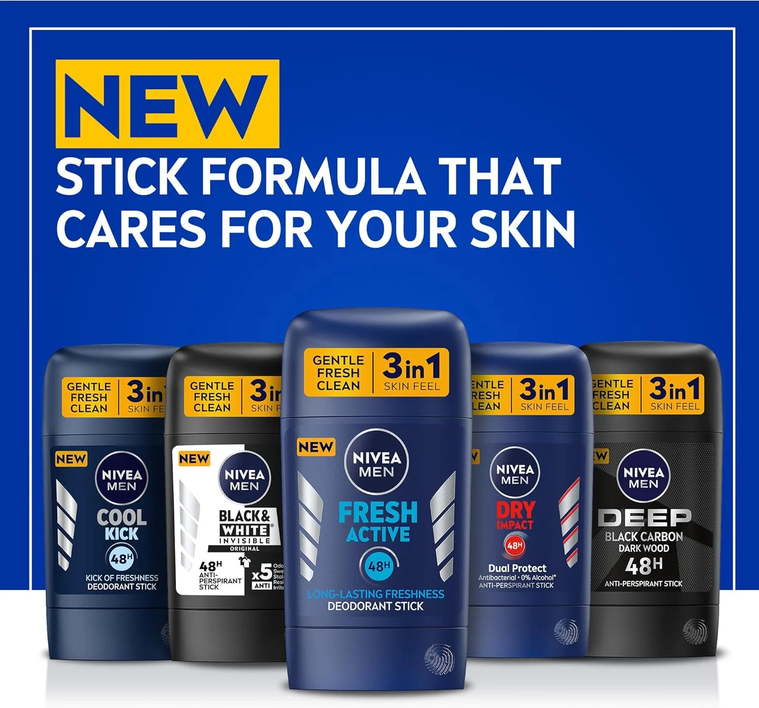 استیک ضد تعریق مردانه نیوآ من، محافظت 48 ساعته، رایحه طراوت بخش فرش اکتیو، 50 میلی لیتر استیک ضد تعریق مردانه نیوآ من، محافظت 48 ساعته، رایحه طراوت بخش فرش اکتیو، 50 میلی لیتر