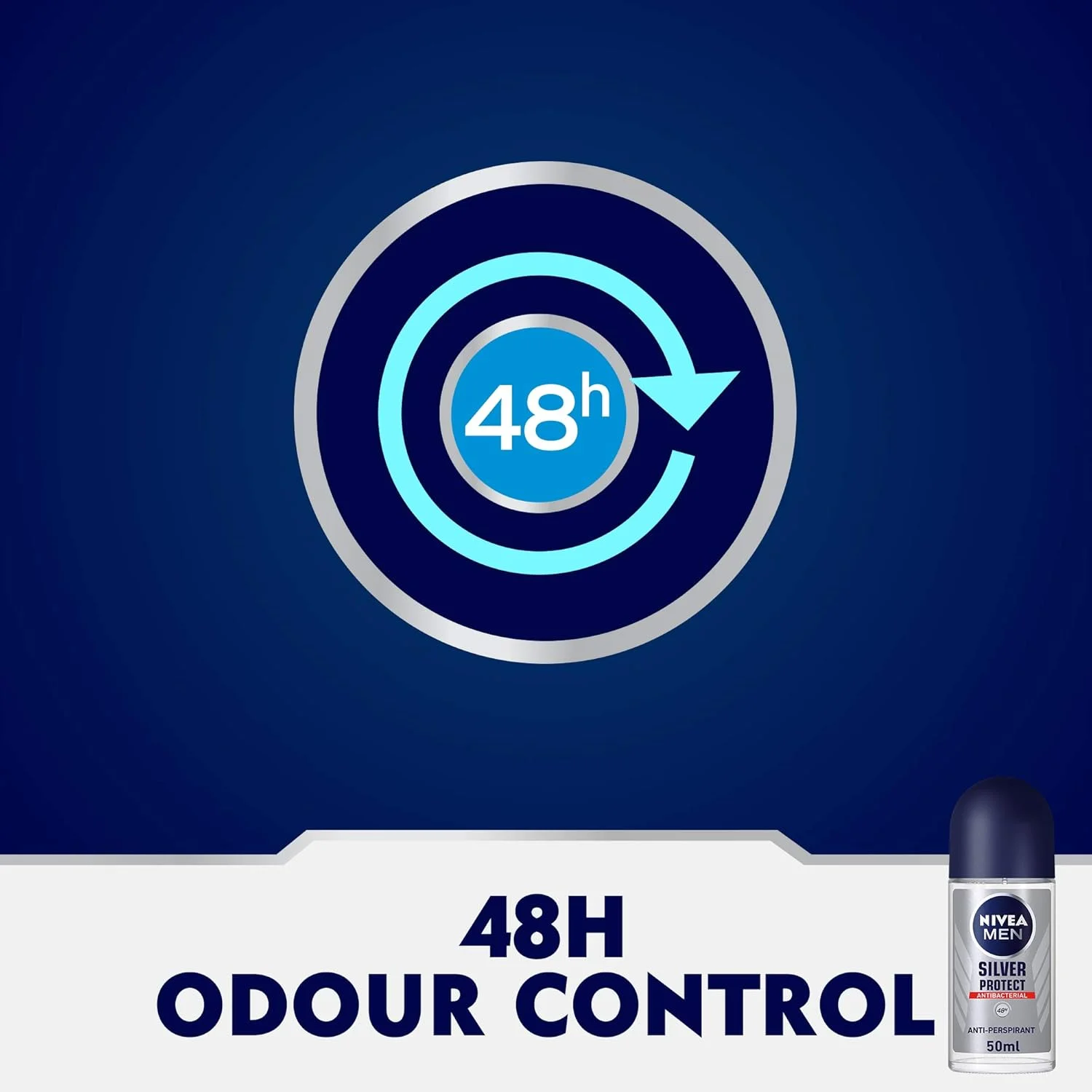 رول ضد تعریق مردانه نیوآ من، محافظت ضد باکتری نقره ای، 2x50 میلی لیتر رول ضد تعریق مردانه نیوآ من، محافظت ضد باکتری نقره ای، 2x50 میلی لیتر