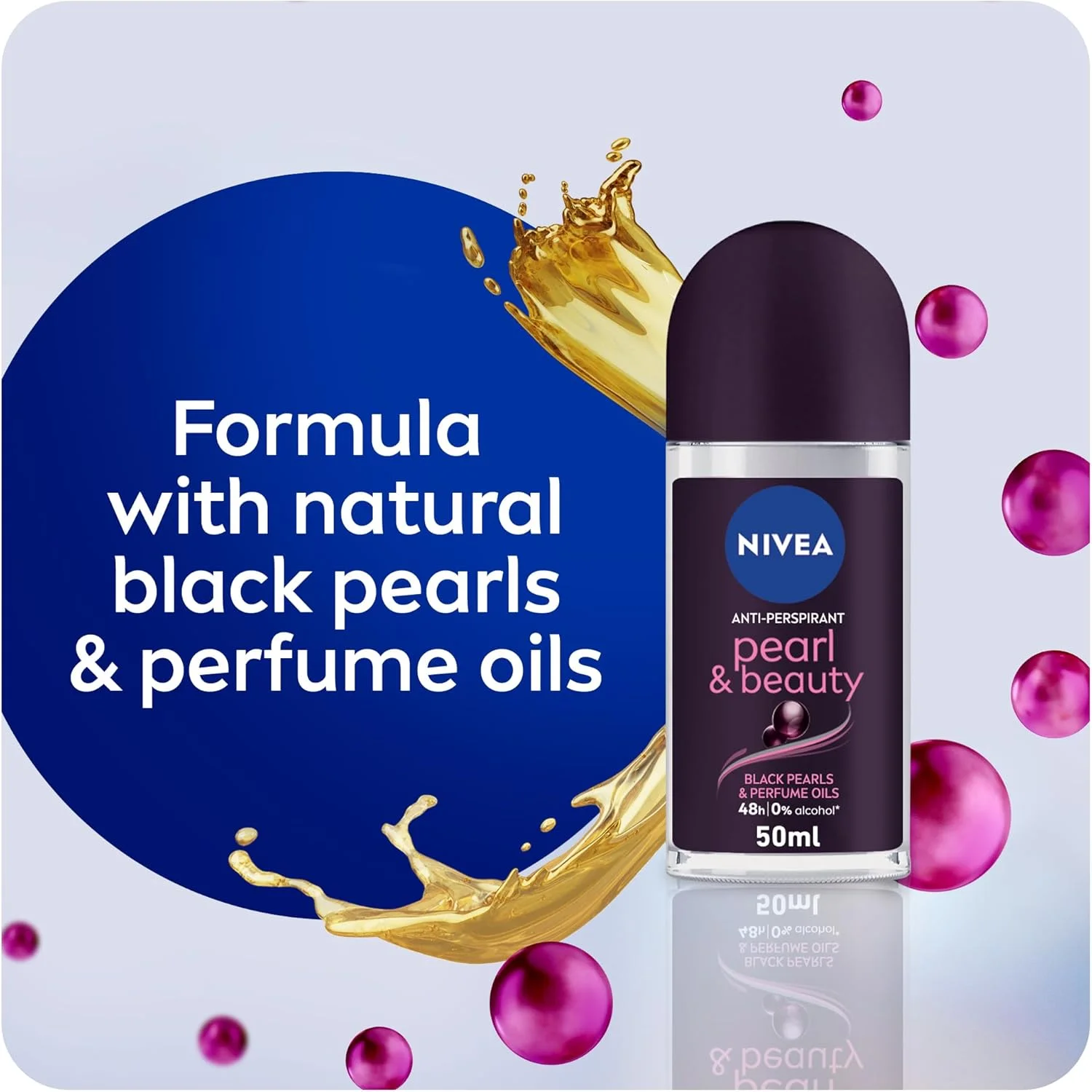 ضد تعریق زنانه نیوآ، مروارید و زیبایی، مروارید سیاه و روغن های عطر، رول-آن 50 میلی لیتر ضد تعریق زنانه نیوآ، مروارید و زیبایی، مروارید سیاه و روغن های عطر، رول-آن 50 میلی لیتر