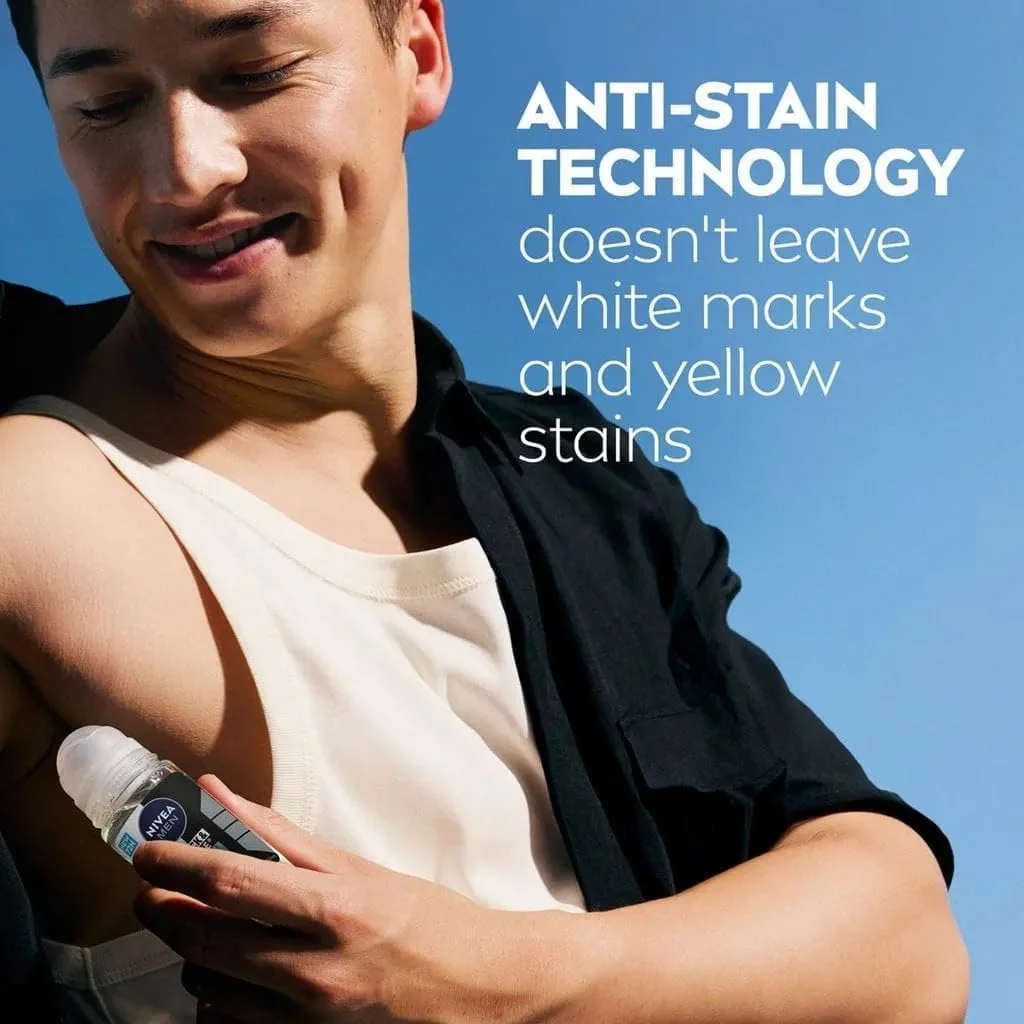 رول ضد تعریق مردانه نیوآ، محافظ نامرئی مشکی و سفید فرش، 2x50 میلی لیتر