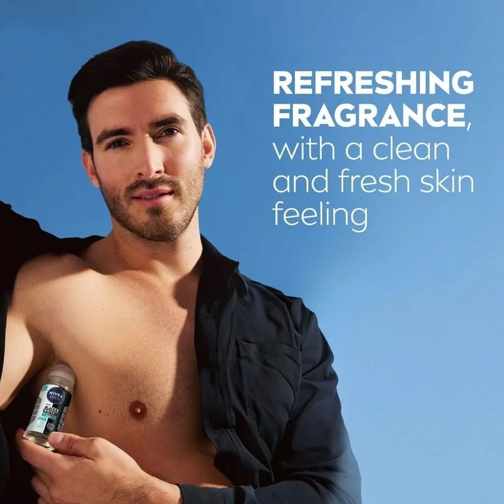 رول ضد تعریق مردانه نیوآ، محافظ نامرئی مشکی و سفید فرش، 2x50 میلی لیتر