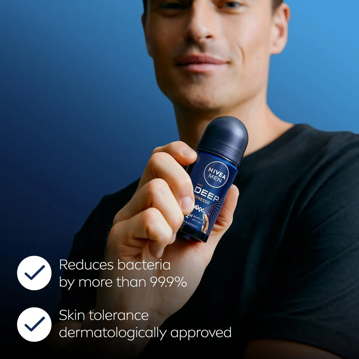 رول ضد تعریق مردانه نیوآ مدل DEEP Black Carbon Antibacterial، با رایحه اسپرسو، 2x50 میلی لیتر رول ضد تعریق مردانه نیوآ مدل DEEP Black Carbon Antibacterial، با رایحه اسپرسو، 2x50 میلی لیتر