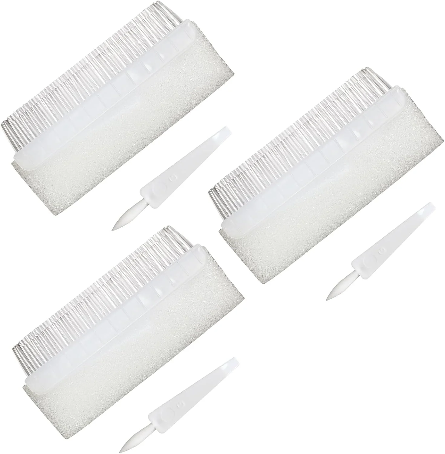 3 Pack OT Sensory Brush Surgical Scrub Hand Cleaning Nail Brushes Bathing Sponge Cradle Cap Brush