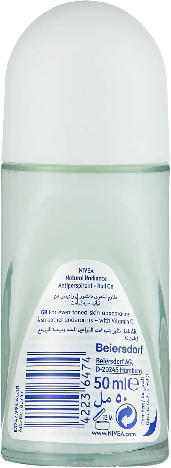 NIVEA Antiperspirant Roll-on for Women, 48h Protection, Natural Radiance, 2x50ml NIVEA Antiperspirant Roll-on for Women, 48h Protection, Natural Radiance, 2x50ml