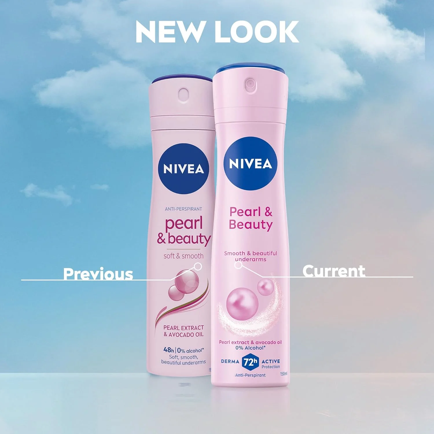 NIVEA Pearl & Beauty, Antiperspirant for Women, Pearl Extracts, Spray 150 ml, Pack of 3 NIVEA Pearl & Beauty, Antiperspirant for Women, Pearl Extracts, Spray 150 ml, Pack of 3