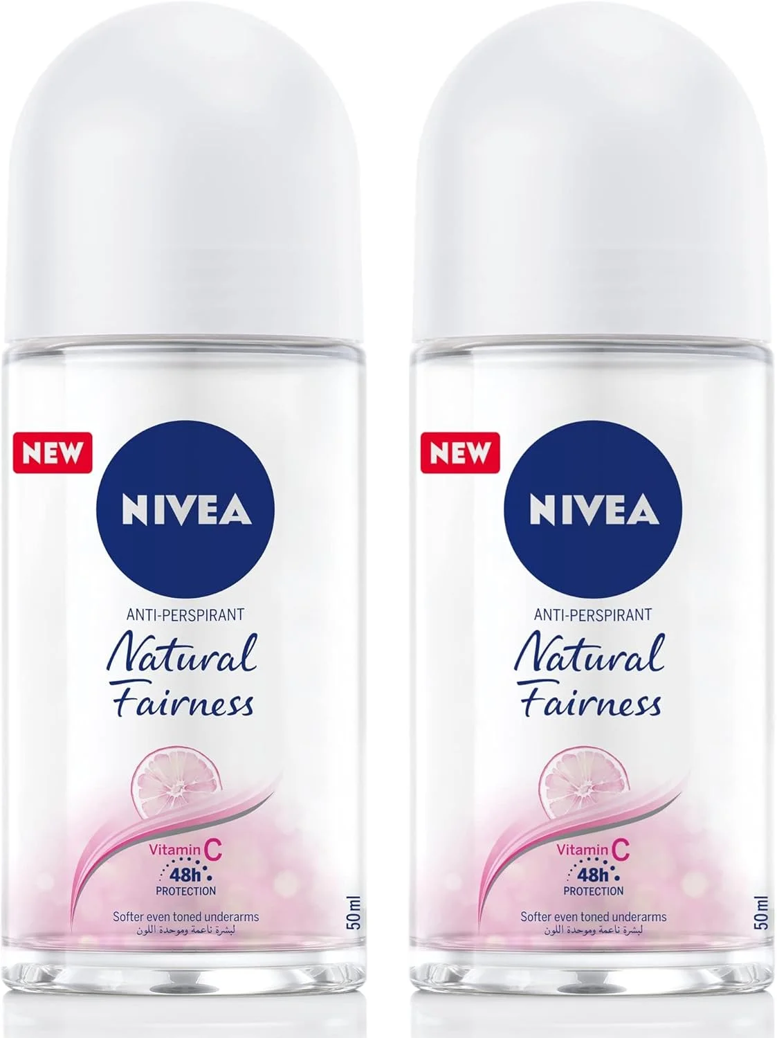 NIVEA Antiperspirant Roll-on for Women, 48h Protection, Natural Radiance, 2x50ml NIVEA Antiperspirant Roll-on for Women, 48h Protection, Natural Radiance, 2x50ml