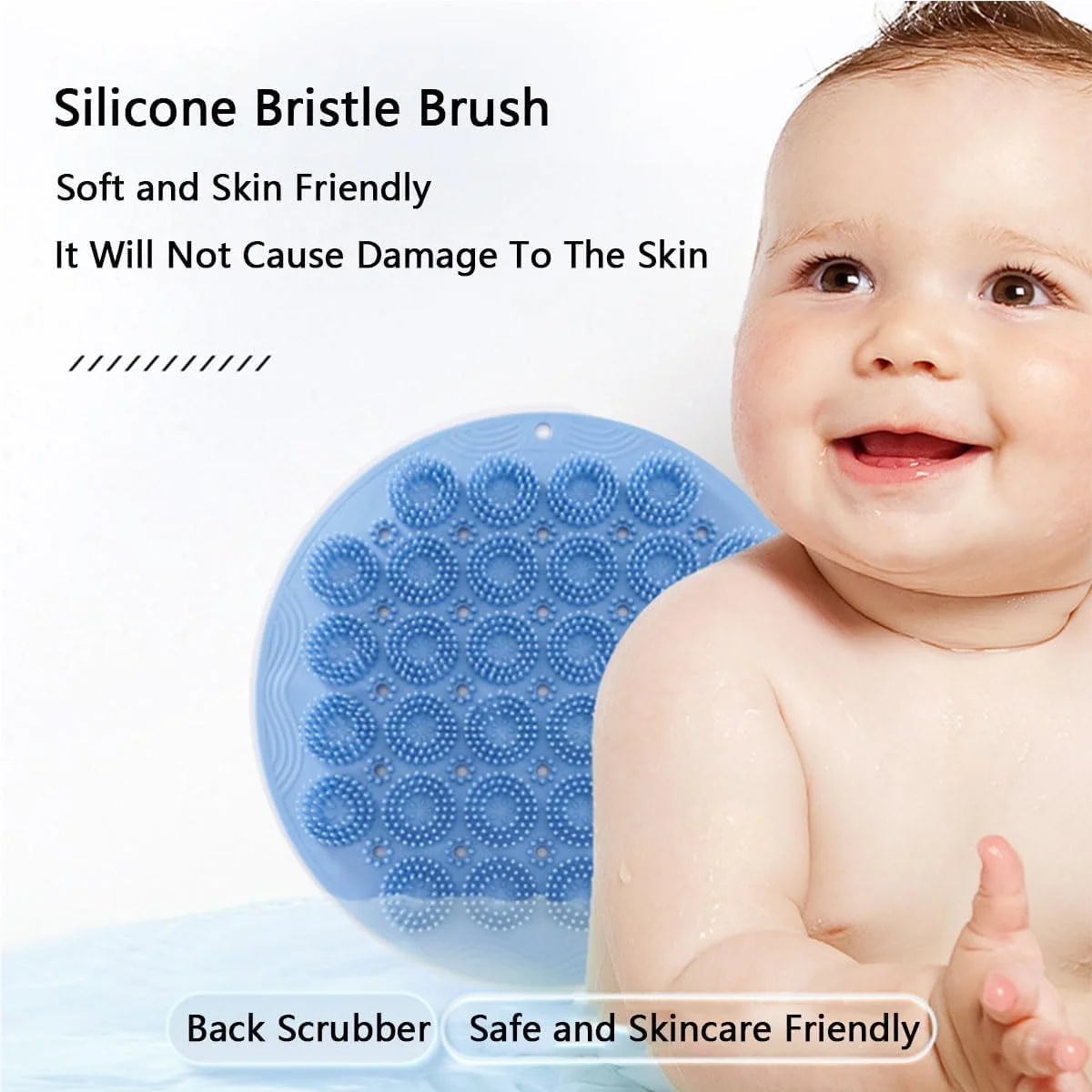 مجموعه دو عددی اسکرابر پشت و لیف سیلیکونی بدن یونیفیس، برس پشت قابل نصب روی دیوار، برس سیلیکونی بدن برای پشت، اسکرابر پا، برس های بدن برای حمام، ماساژ، لایه برداری حمام