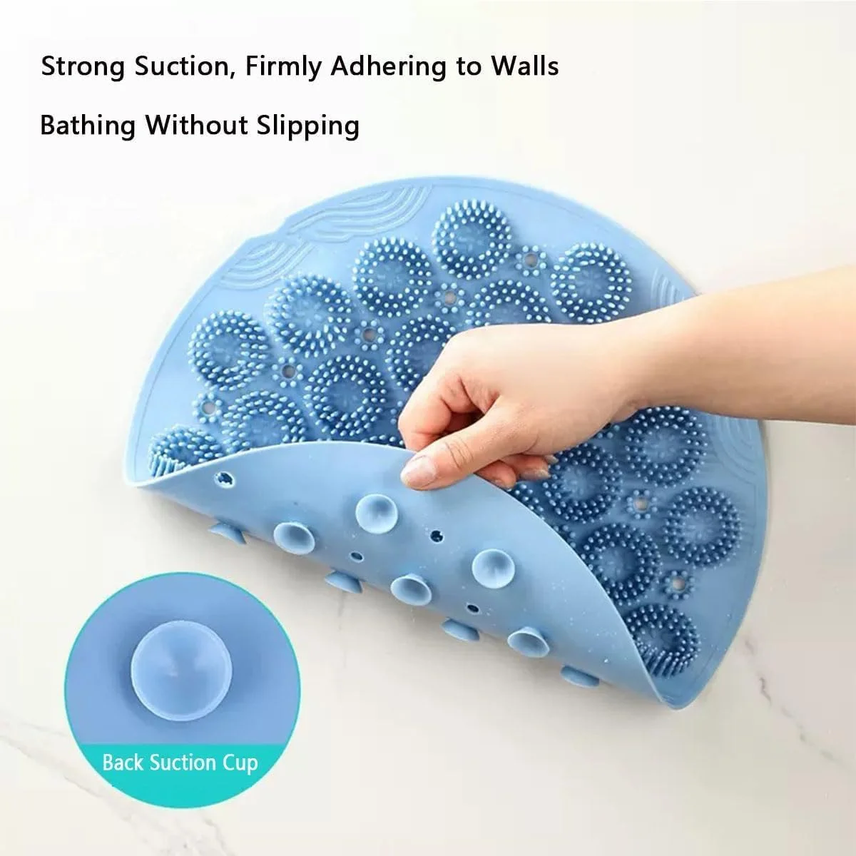 مجموعه دو عددی اسکرابر پشت و لیف سیلیکونی بدن یونیفیس، برس پشت قابل نصب روی دیوار، برس سیلیکونی بدن برای پشت، اسکرابر پا، برس های بدن برای حمام، ماساژ، لایه برداری حمام