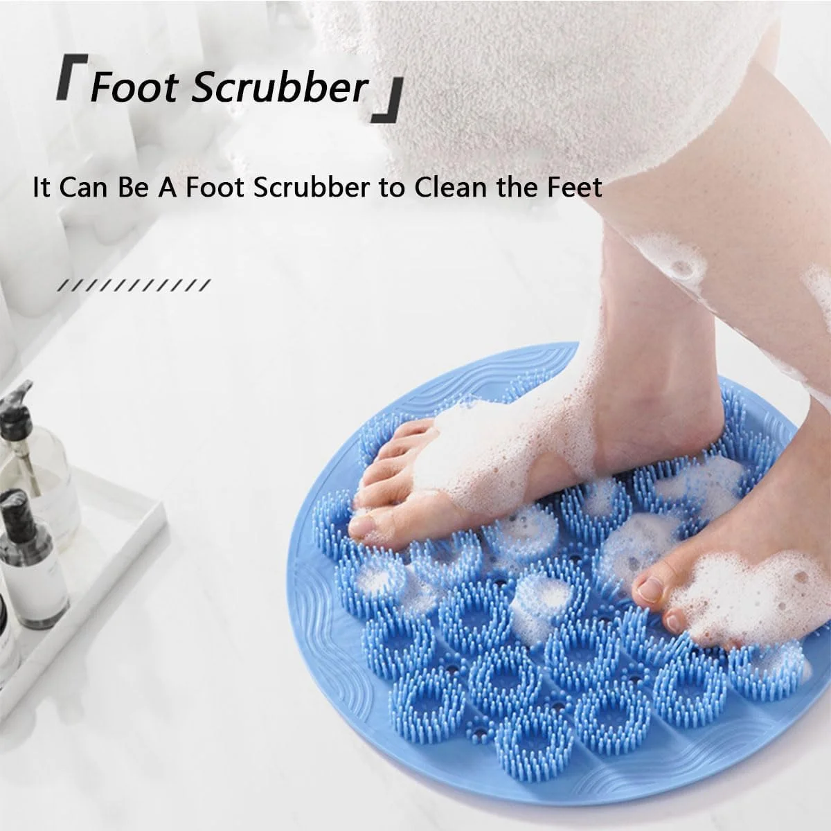 مجموعه دو عددی اسکرابر پشت و لیف سیلیکونی بدن یونیفیس، برس پشت قابل نصب روی دیوار، برس سیلیکونی بدن برای پشت، اسکرابر پا، برس های بدن برای حمام، ماساژ، لایه برداری حمام