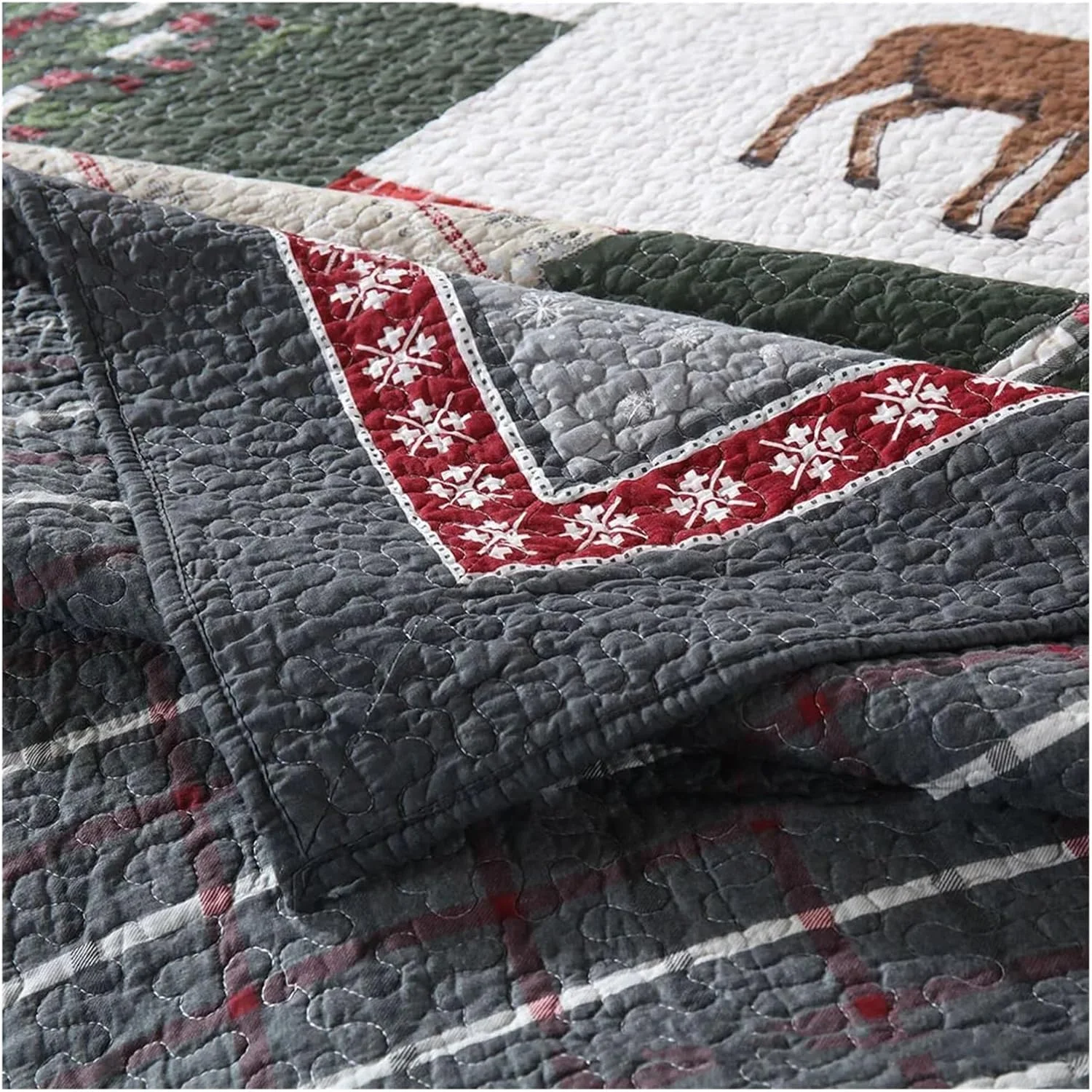 رو تختی یک نفره YIZUFU با دو روبالشی، روتختی کریسمس، روتختی پاییزی، سبک خانه روستایی، سرویس خواب رو تختی یک نفره YIZUFU با دو روبالشی، روتختی کریسمس، روتختی پاییزی، سبک خانه روستایی، سرویس خواب