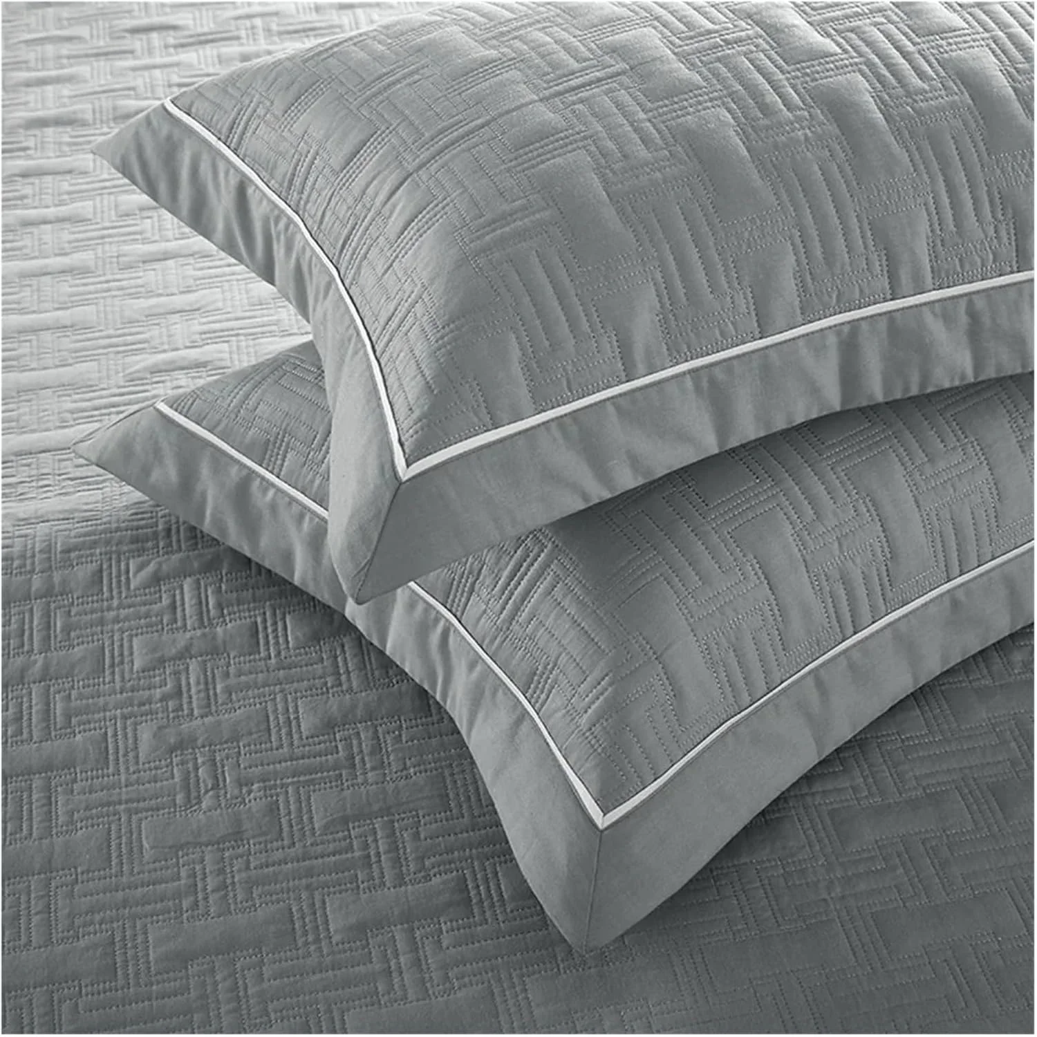 روتختی لوکس پنبهای YIZUFU طرح چهارخانه مناسب تختخواب، روکش تختخواب به سبک اروپایی، روکش تشک لحافی، روتختی ملحفهای روتختی لوکس پنبهای YIZUFU طرح چهارخانه مناسب تختخواب، روکش تختخواب به سبک اروپایی، روکش تشک لحافی، روتختی ملحفهای