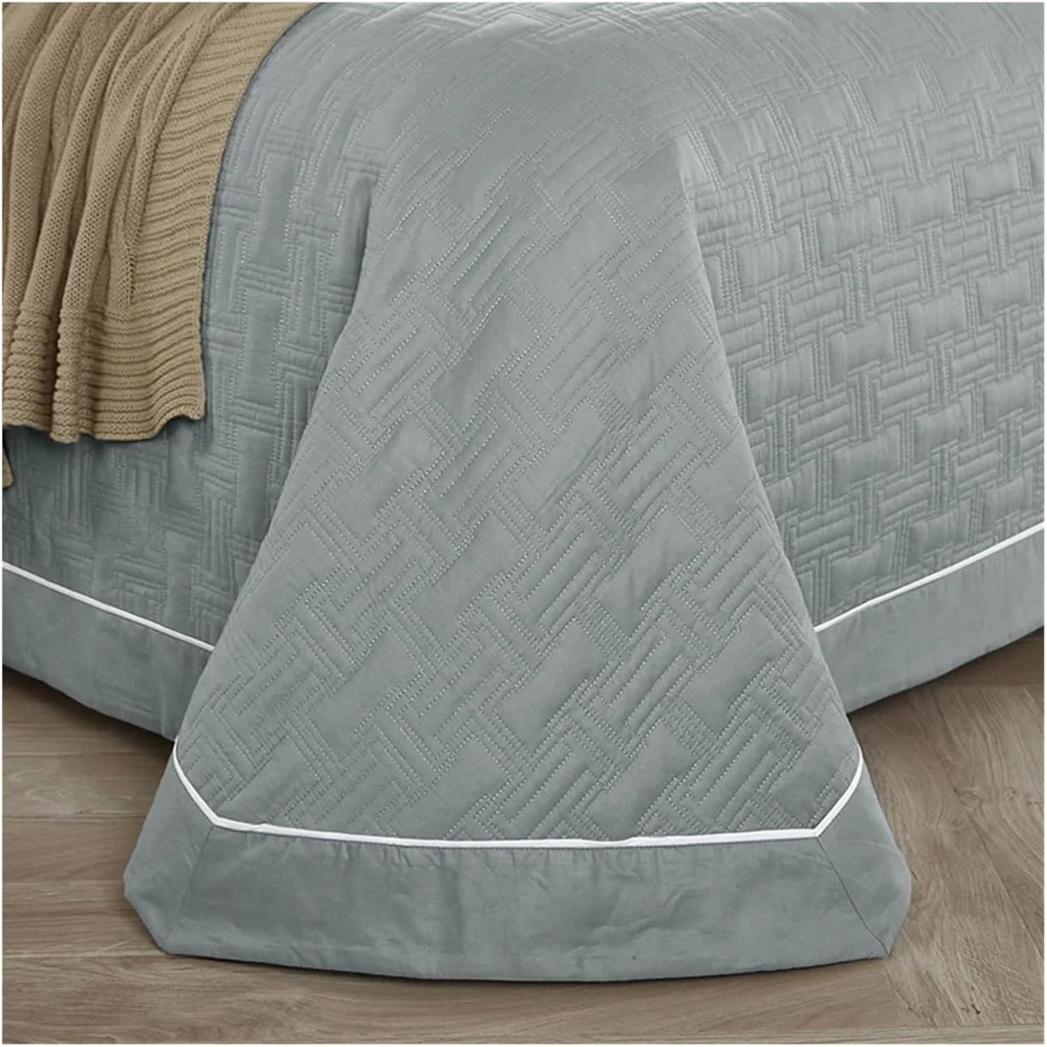 روتختی لوکس پنبهای YIZUFU طرح چهارخانه مناسب تختخواب، روکش تختخواب به سبک اروپایی، روکش تشک لحافی، روتختی ملحفهای روتختی لوکس پنبهای YIZUFU طرح چهارخانه مناسب تختخواب، روکش تختخواب به سبک اروپایی، روکش تشک لحافی، روتختی ملحفهای