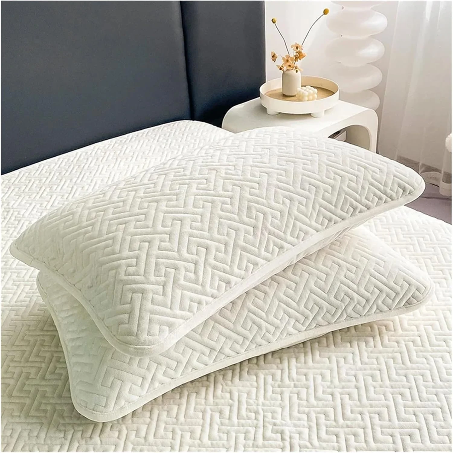 رو تختی نخی YIZUFU، روکش تخت دو طرفه طرح چهارخانه، ملحفه روتختی سازگار با ملحفه های تخت دو نفره، روکش مخملی تشک، روتختی، سرویس خواب رو تختی نخی YIZUFU، روکش تخت دو طرفه طرح چهارخانه، ملحفه روتختی سازگار با ملحفه های تخت دو نفره، روکش مخملی تشک، روتختی، سرویس خواب