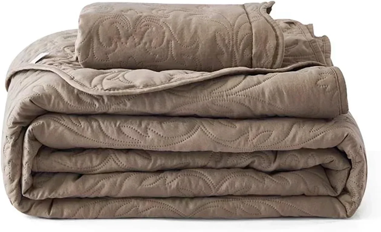 روتختی های لحافی پلی استر پنبه ای یک رنگ YIZUFU، روکش تخت لحافی با روبالشتی سازگار با سایز، سرویس خواب