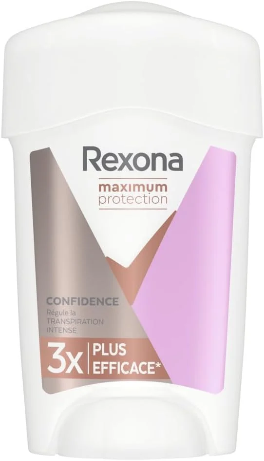 Rexona Maximum Protection Confidence Antiperspirant Deodorant Cream with 48 Hours Protection Against Strong Sweating and Body Odour 45 ml Pack of 1