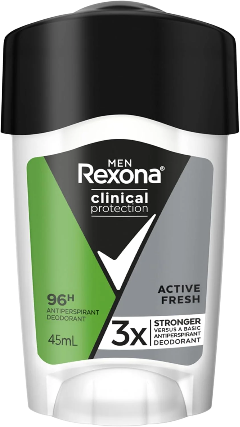 استیک ضد تعریق مردانه رکسونا مدل Clinical Protection Active Fresh، محافظت 96 ساعته، 3 برابر قوی تر در برابر تعریق و بوی نامطبوع، 45 میلی لیتر