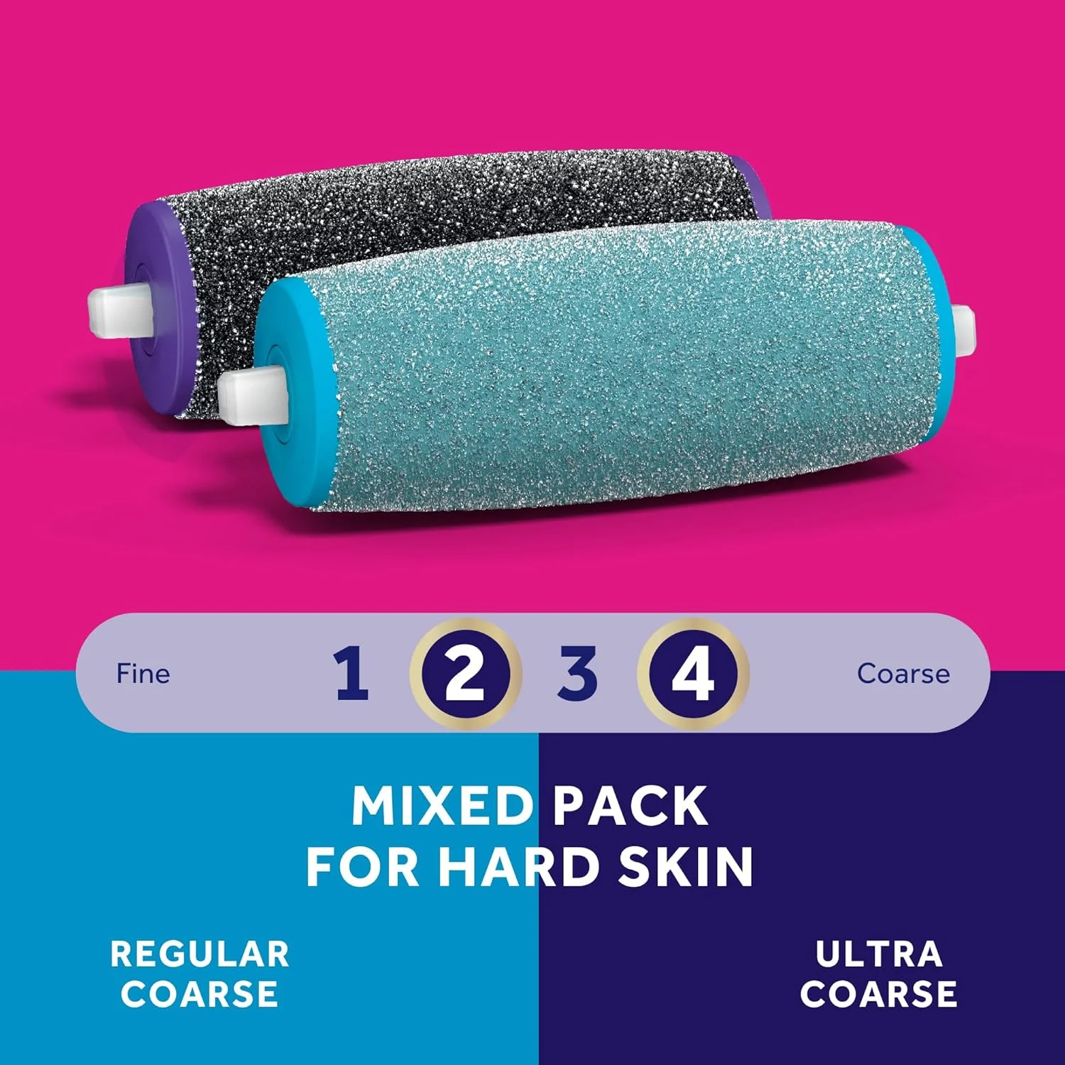 سری یدک سوهان پا آموپه Pedi Perfect با کریستال های الماس - بسته 2 عددی، 1 زبر خیلی زیاد و 1 نرم سری یدک سوهان پا آموپه Pedi Perfect با کریستال های الماس - بسته 2 عددی، 1 زبر خیلی زیاد و 1 نرم